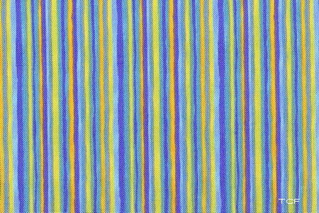 Blue Gold Green Yellow Stripe Quilt Cotton